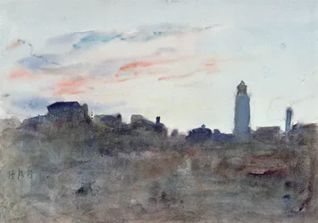 Nach Sonnenuntergang, Blick aus dem Fenster des Künstlers in Morpeth Terrace